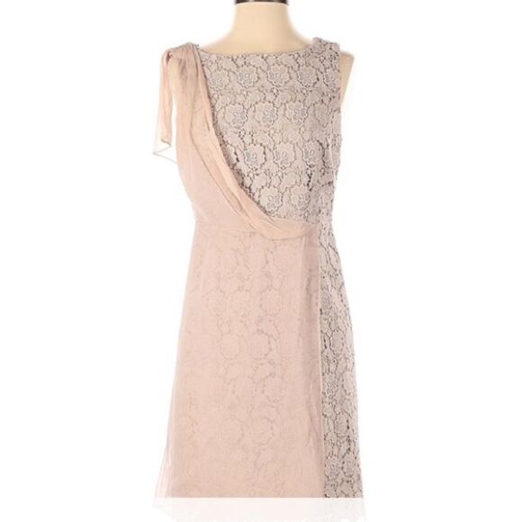Ann Taylor lace dress with chiffon draping. Size 0 petite new without tags - Picture 1 of 8